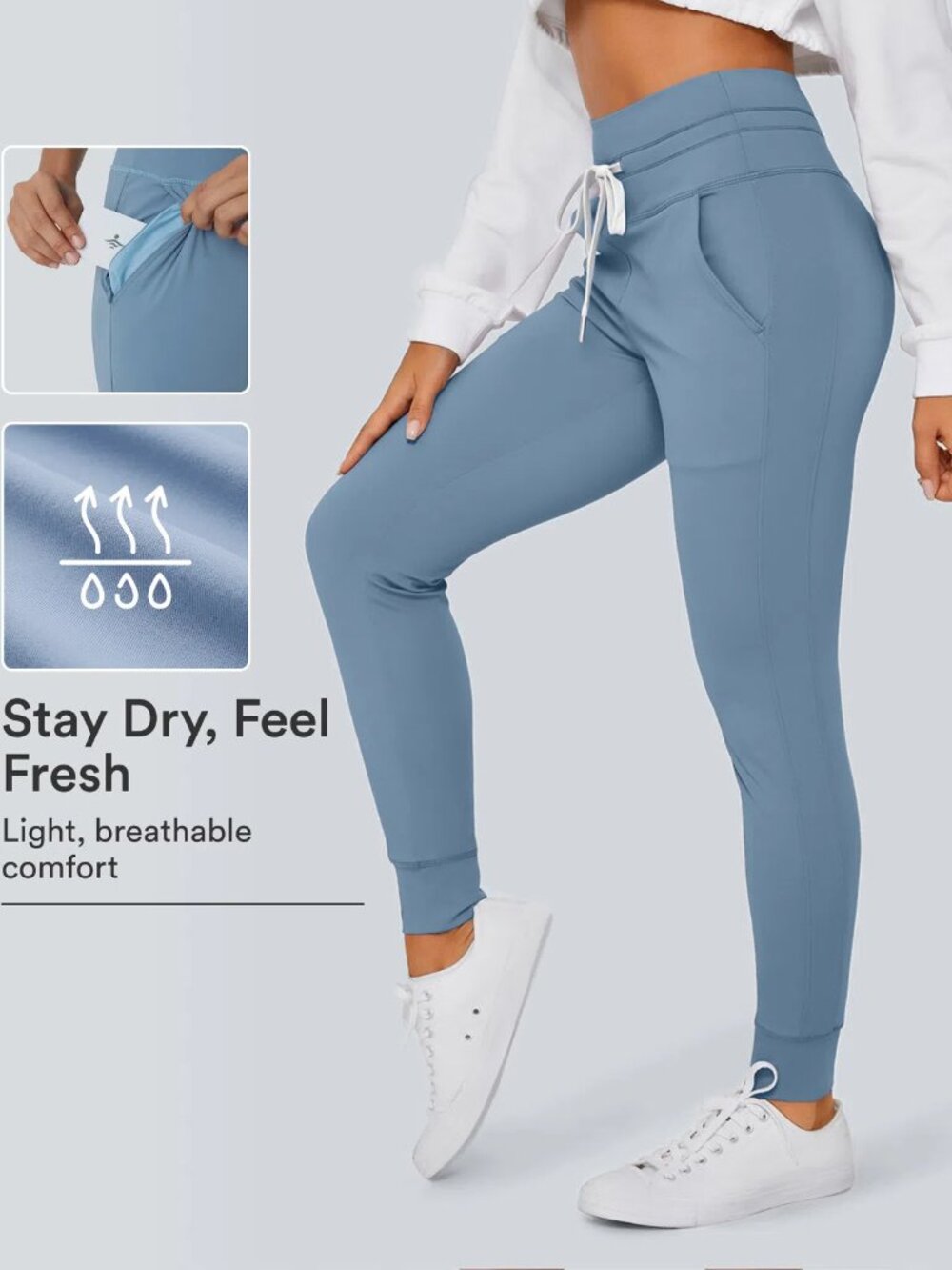 Halara Med Petite SoftlyZero Plush High Waisted Drawstring Pockets Jogger 50%off
